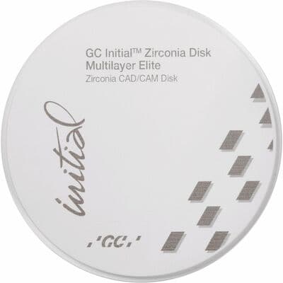 GC Initial Zirconia Disk Multilayer Elite, Shade A1, 98.5mm x 25mm, 1/Pk thumbnail 5