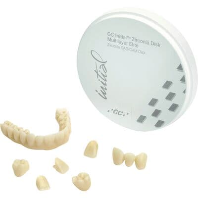 GC Initial Zirconia Disk Multilayer Elite, Shade D4, 98.5mm x 14mm, 1/Pk thumbnail 3