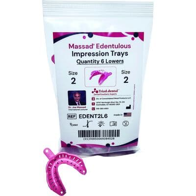 Massad Edentulous Impression Tray, Size 2 Lower, 6/Pkg thumbnail 4