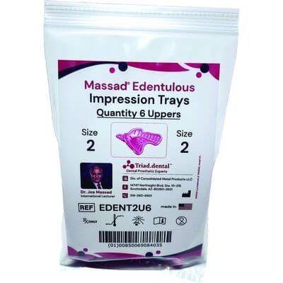 Massad Edentulous Impression Trays, Size 2, Upper, 6/Pkg thumbnail 4