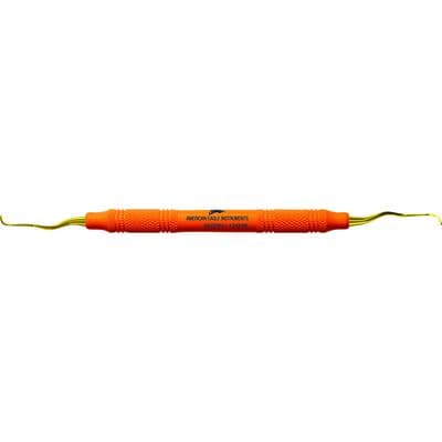 XP® SQUARED Technology Gracey +3 Deep Pocket 11-12 Curette, Orange, 3/8 Plastic Handle, Double End, Each thumbnail 4