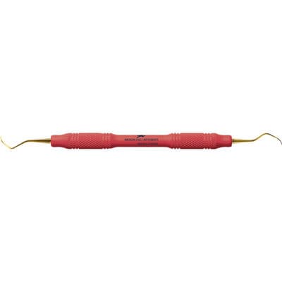American Eagle Pro Thin™ XP® SQUARED Technology Universal Curette Barnhart 5-6, Deeper Shank Angle, Double-Ended, Red Handle, AECB5-6TXPXE thumbnail 4