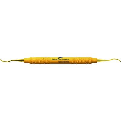 American Eagle XP® SQUARED Technology Scaler 204 SD, Posterior Distal, Double End, Yellow Resin Handle, 3/8" thumbnail 4