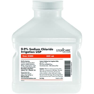 0.9% Sodium Chloride Irrigation Solution USP, 500 mL Bottle, 18/Case thumbnail 2