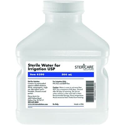 SteriCare Solutions Sterile Water for Irrigation USP, 500 mL Bottle, 1/Pkg - SteriCare Solutions Sterile Water for Irrigation USP - 500 ml, 1/Pkg - Image 1