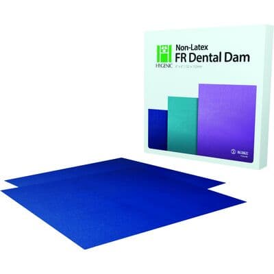 4D Hygenic FR Non-Latex Dental Dam, 6" x 6", Blue, 30/Pkg - 4D Hygenic FR Non-Latex Dental Dam - 6" x 6", Blue, 30/Pkg - Image 1