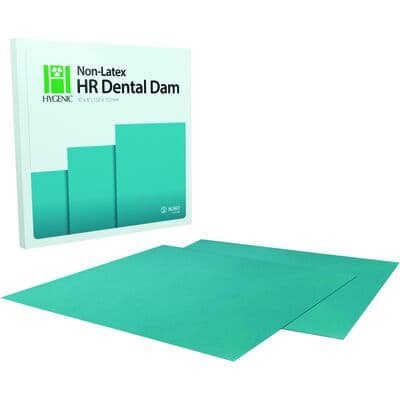 Hygenic Non-Latex Dental Dam, Medium Gauge, Teal, Unflavored, Unscented, 6" x 6", 15/Pkg thumbnail 6