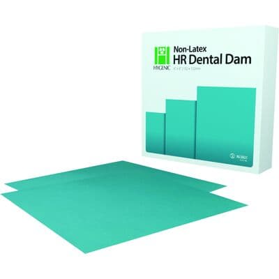 4D Hygenic HR Non-Latex Dental Dam, Medium Gauge, Teal, 6" x 6", 75/Pkg thumbnail 2