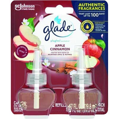 Glade Scented Oil Warmer Refill, Apple Cinnamon, 2/Pkg - Glade Scented Oil Warmers & Refills - Apple Cinnamon Scented Warmer Refill, 2/Pkg - Image 1