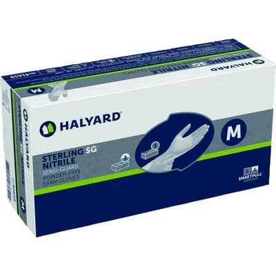 Sterling SG Sensi-Guard Nitrile Exam Gloves, Powder-Free, Latex-Free, Non-Sterile, Medium, Gray, 250/Box thumbnail 2