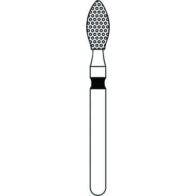 Priva Rotary Instruments Diamond Bur, FG, Extra Coarse, Black, Football, #368-023XC, 2.3 mm Head Diameter, 5/Pkg, P368023XC thumbnail 7