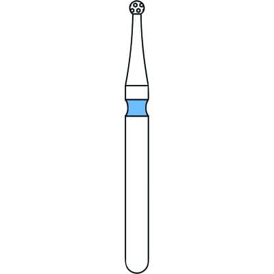 Priva Rotary Instruments Diamond Bur, FG, Round, Medium Grit, Blue Ring, 1.0 mm Head, #801-010M, 5/Pkg thumbnail 5