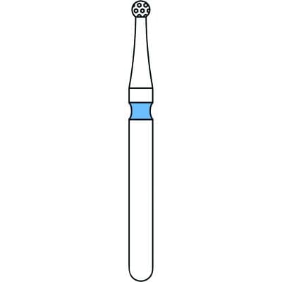 Priva Rotary Instruments Diamond Bur, FG, Round, Medium Grit, Blue Ring, #801-012M, 1.2 mm Head Diameter, 5/Pkg, P801012M thumbnail 5