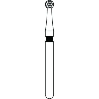 Priva Rotary Instruments Diamond Bur, FG, Round, Extra Coarse, Black, #801-016XC, 1.6 mm Head, 5/Pkg, P801016XC thumbnail 5
