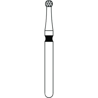 Priva Rotary Instruments Diamond Bur, FG, Round, Extra Coarse, Black, #801-014XC, 1.4 mm Head, 5/Pkg, P801014XC thumbnail 5