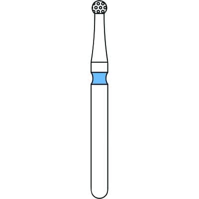 Priva Rotary Instruments Diamond Bur, FG, Round, Medium Grit, Blue Ring, 1.4 mm Head, #801-014M, 5/Pkg, P801014M thumbnail 5