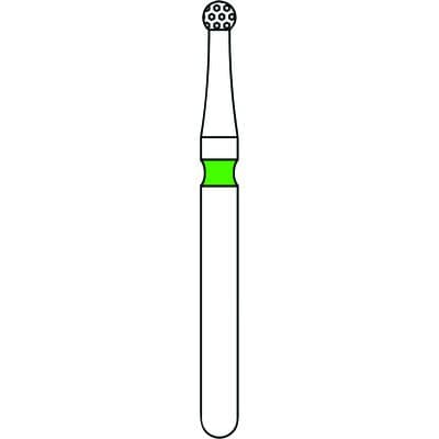 Priva Rotary Instruments Diamond Bur, FG, Round, Coarse, Green, 1.4 mm Head Diameter, #801-014C, 5/Pkg thumbnail 5