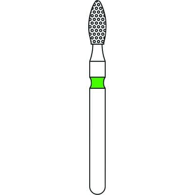 Priva Rotary Instruments Diamond Bur 368-018C, FG, Coarse, Green, Football, 1.8 mm Head Diameter, 5/Pkg thumbnail 5