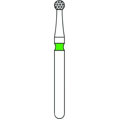 Priva Rotary Instruments Diamond Bur, FG, Round, Coarse, Green, 1.6 mm Head Diameter, 5/Pkg, 801-016C thumbnail 9