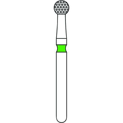 Priva Rotary Instruments Diamond Bur, FG, Round, Coarse, Green, 2.3 mm Head, #801-023C, 5/Pkg, P801023C thumbnail 5