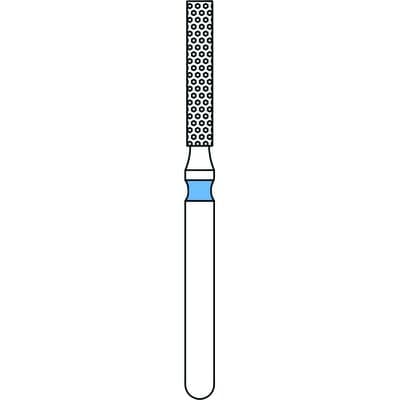Priva Rotary Instruments Diamond Bur, FG, Flat End Cylinder, Medium Grit, Blue Ring, 1.4 mm Head Diameter, 5/Pkg, #837-014M thumbnail 5