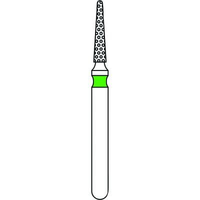 Priva Rotary Instruments Diamond Bur 852-012C, FG, Coarse, Green, Needle, 1.2 mm Head Diameter, 5/Pkg thumbnail 5