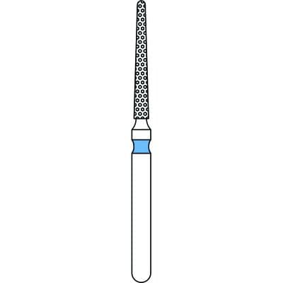 Priva Rotary Instruments Diamond Bur FG, Round End Taper, Medium Grit, Blue Ring, #850-012M, 1.2 mm Head Diameter, 5/Pkg thumbnail 5