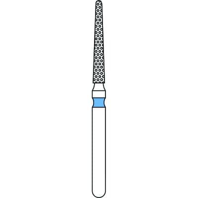 Priva Rotary Instruments Diamond Bur, FG, Round End Taper, Medium Grit, Blue Ring, 1.4 mm Head, 5/Pkg, #850-014M (P850014M) thumbnail 5