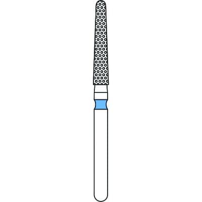 Priva Rotary Instruments Diamond Bur, FG, Round End Taper, Medium Grit, Blue Ring, 1.8 mm Head Diameter, 5/Pkg, #850-018M (P850018M) thumbnail 5