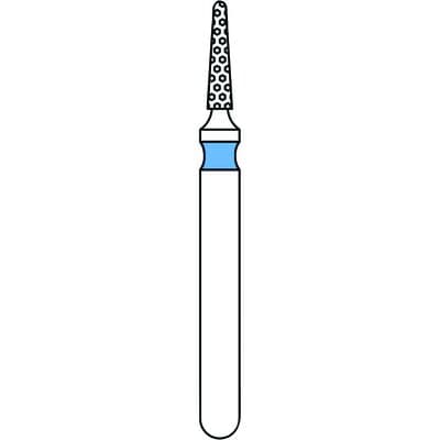 Priva Rotary Instruments Diamond Bur FG, Medium Grit, Blue Ring, Needle Shape, 1.0 mm Head, 5/Pkg, #852-010M thumbnail 5