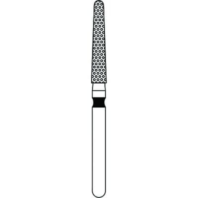 Priva Rotary Instruments Diamond Bur, FG, Round End Taper, Extra Coarse, Black, 1.8 mm Head Diameter, 5/Pkg, #850-018XC (P850018XC) thumbnail 5