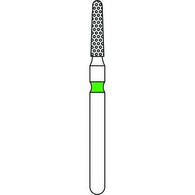 Priva Rotary Instruments Diamond Bur, FG, Coarse, Green, Round End Taper, #855-014C, 1.4 mm Head Diameter, 5/Pkg thumbnail 5