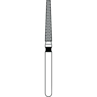Priva Rotary Instruments Diamond Bur, FG, Extra Coarse, Black, Flat End Taper, #848-016XC, 1.6 mm Head Diameter, 5/Pkg thumbnail 5
