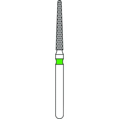 Priva Rotary Instruments™ Diamond Bur FG Round End Taper, Coarse, Green, 1.4mm Head Diameter, 5/Pkg, 850-014C thumbnail 6