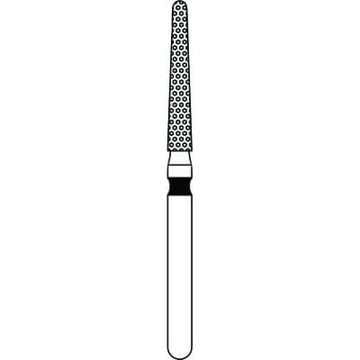 Priva Rotary Instruments Diamond Bur, FG, Round End Taper, Extra Coarse, Black, 1.6 mm Head Diameter, 5/Pkg, #850-016XC (P850016XC) thumbnail 5