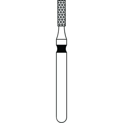 Priva Rotary Instruments Diamond Bur, FG, Extra Coarse, Black, Flat End Cylinder, 1.2 mm Head Diameter, 5/Pkg, 835-012XC thumbnail 5
