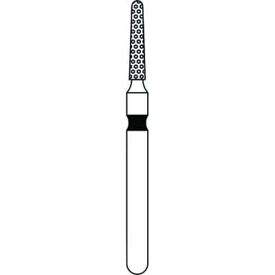 Priva Rotary Instruments Diamond Bur FG, Round End Taper, Extra Coarse, Black, 1.2 mm Head Diameter, 5/Pkg, #855-012XC (P855012XC) thumbnail 5