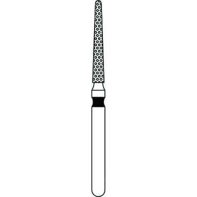 Priva Rotary Instruments™ Diamond Bur FG Round End Taper 850-014XC, Extra Coarse, Black, 1.4mm, Pkg/5 thumbnail 5