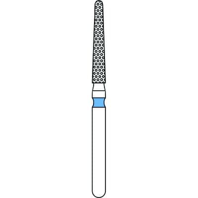 Priva Rotary Instruments Diamond Bur, FG, Round End Taper, Medium Grit, Blue Ring, 1.6 mm Head Diameter, 5/Pkg, #850-016M (P850016M) thumbnail 5