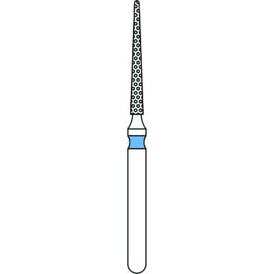 Priva Rotary Instruments Diamond Bur 859-010M, FG, Medium Grit, Blue Ring, Needle Shape, 1.1 mm Head Diameter, 5/Pkg thumbnail 5