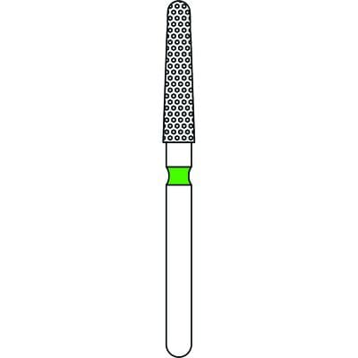 Priva Rotary Instruments Diamond Bur, FG, Coarse, Green, Round End Taper, 856L-020C, 2.0 mm Head Diameter, 5/Pkg thumbnail 4