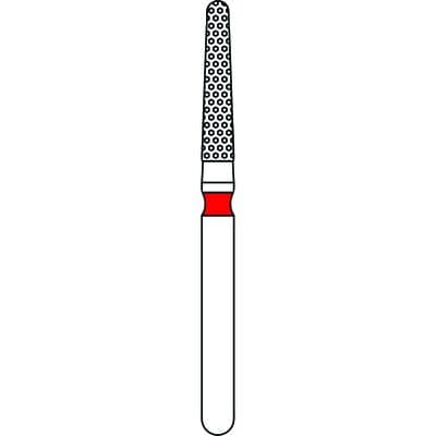 Priva Rotary Instruments Diamond Bur, FG, Fine Grit, Red Ring, Round End Taper, #856-016F, 1.6 mm Head Diameter, 5/Pkg, P856016F thumbnail 9