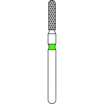 Priva Rotary Instruments Diamond Bur 880-014C, FG, Coarse, Green, Round End Cylinder, 1.4 mm Head Diameter, 5/Pkg thumbnail 5