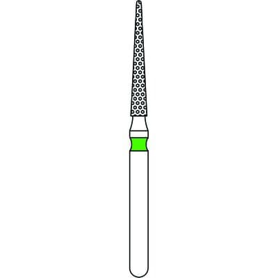 Priva Rotary Instruments Diamond Bur 859-014C, FG, Coarse, Green, Needle, 1.4 mm Head Diameter, 5/Pkg thumbnail 5