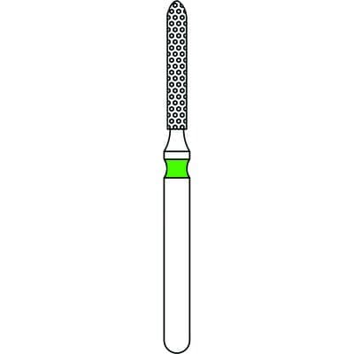 Priva Rotary Instruments Diamond Bur 878-012C, FG, Coarse, Green, Flame, 1.2 mm Head Diameter, 5/Pkg thumbnail 5