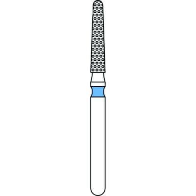 Priva Rotary Instruments Diamond Bur, FG, Round End Taper, Medium Grit, Blue Ring, 1.6 mm Head Diameter, 5/Pkg, #856-016M (P856016M) thumbnail 5