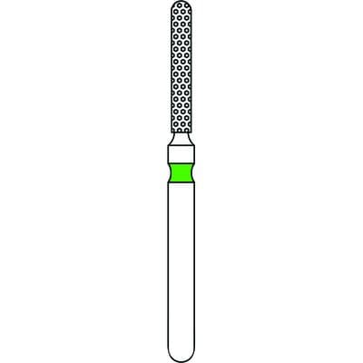 Priva Rotary Instruments Diamond Bur, FG, Coarse, Green, Round End Cylinder, 1.2 mm Head Diameter, 5/Pkg, 881-012C thumbnail 5