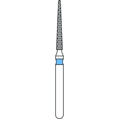 Priva Rotary Instruments Diamond Bur 859-012M, FG, Medium Grit, Blue Ring, Needle Shape, 1.2 mm Head Diameter, 5/Pkg, P859012M thumbnail 5