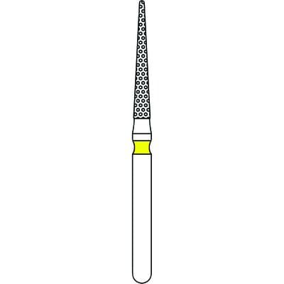 Priva Rotary Instruments Diamond Bur FG, Extra Fine, Yellow, Needle, #859-014XF, 1.4 mm Head Diameter, 5/Pkg thumbnail 5