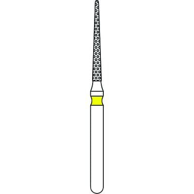 Priva Rotary Instruments Diamond Bur, FG, Extra Fine, Yellow, Needle, #859-010XF, 1.1 mm Head Diameter, 5/Pkg, P859010XF thumbnail 5